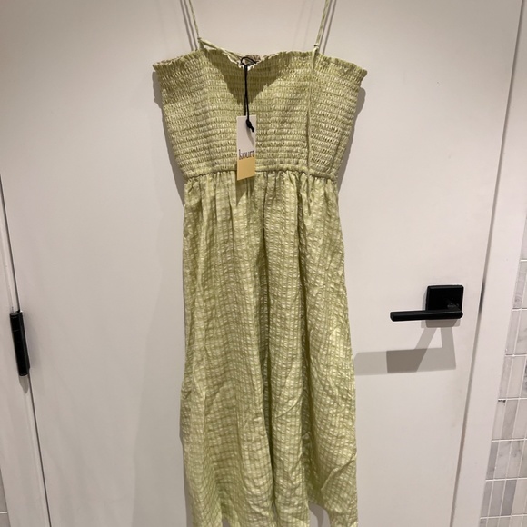 Few Moda Court Green Checkered Sun Dress Size XS - Picture 5 of 7